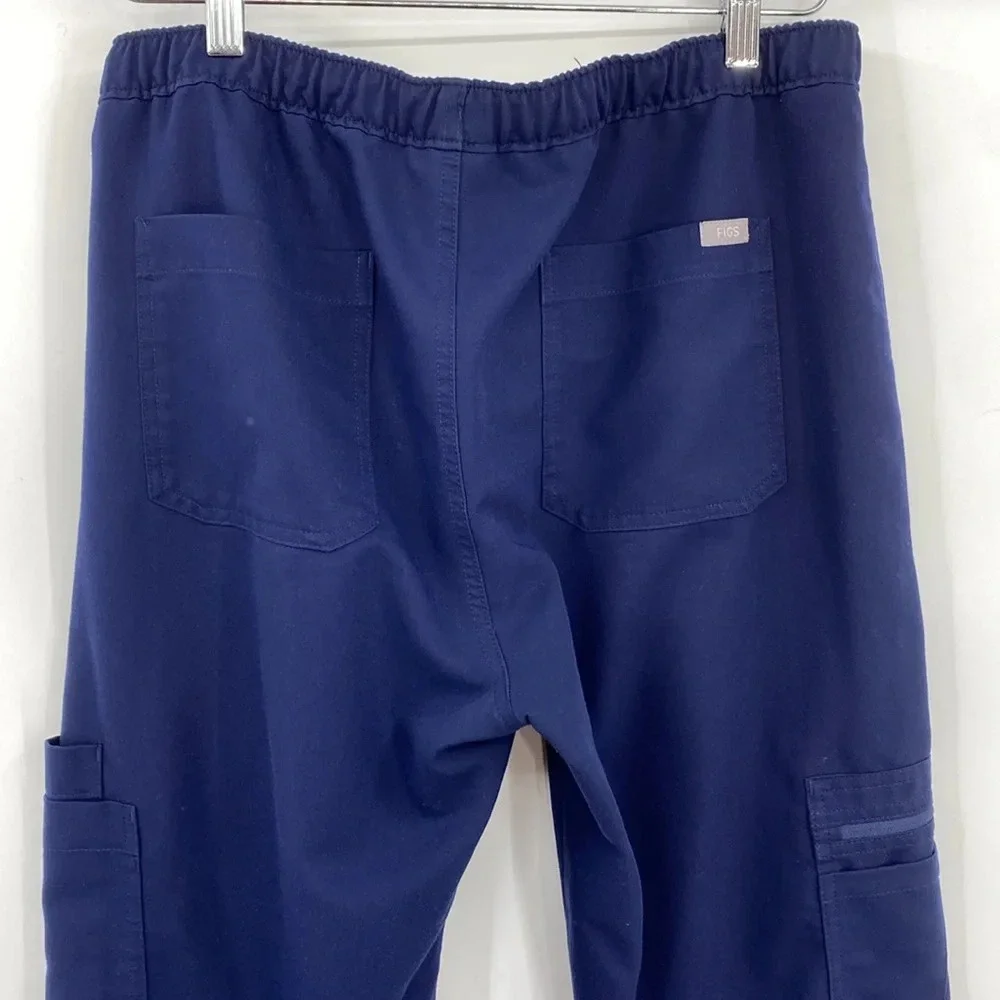 FIGS Technical Collection Cargo Scrub Pants Mens Size Medium Blue Nursing‎